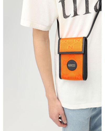 Minibolso Off The Grid Gucci de Tejido sintético de color Naranja para  hombre | Lyst