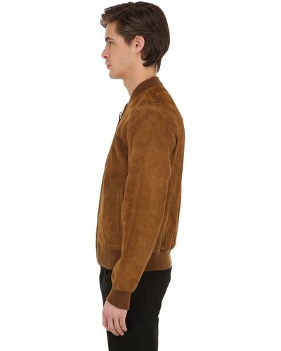 schott suede bomber jacket