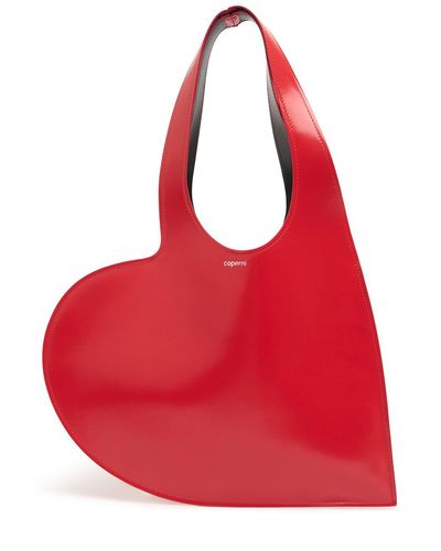 Coperni Mini Heart Leather Shoulder Bag - Red