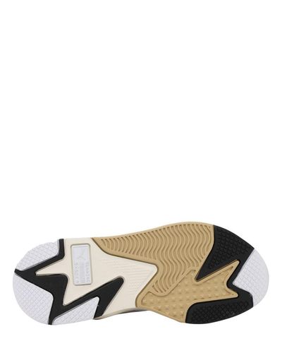 PUMA Leather Rs-x Mono Metal Sneakers in White/Gold (White) | Lyst