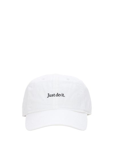 nike just do it cap white