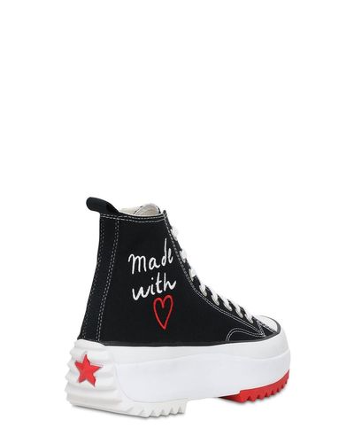 converse run star hike hi made with love valentines day
