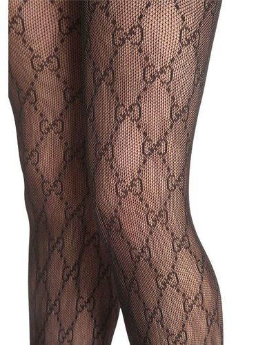Gucci Supremelis Gg Stockings in Black | Lyst