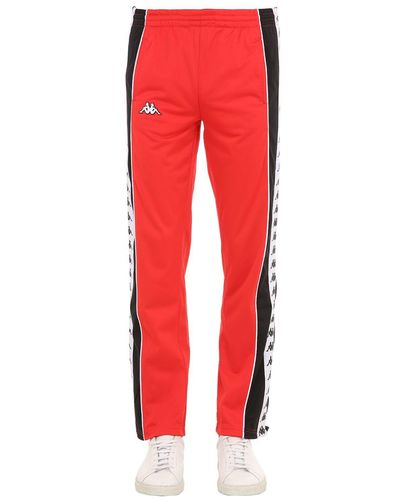 Kappa Track Pants W/ Snap Button Side Bands in Red for Men - Lyst