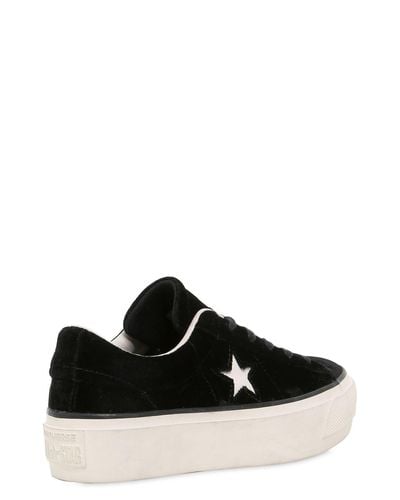 one star platform suede sneaker