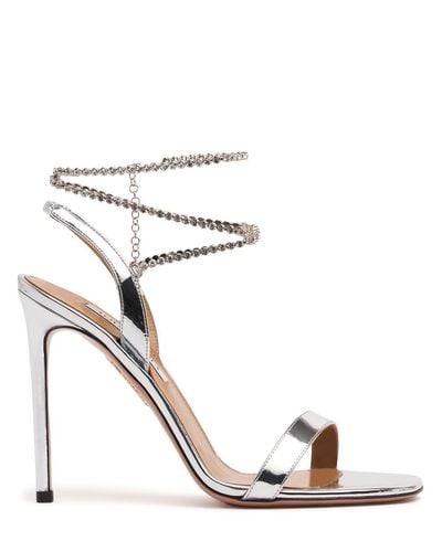 Aquazzura Mujer Sandalias Metálicas 105Mm - Metálico