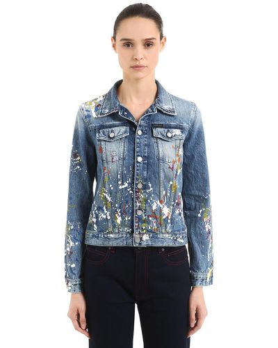 Chaqueta De Denim De Algodón Pintada Calvin Klein de Algodón de color Azul  | Lyst