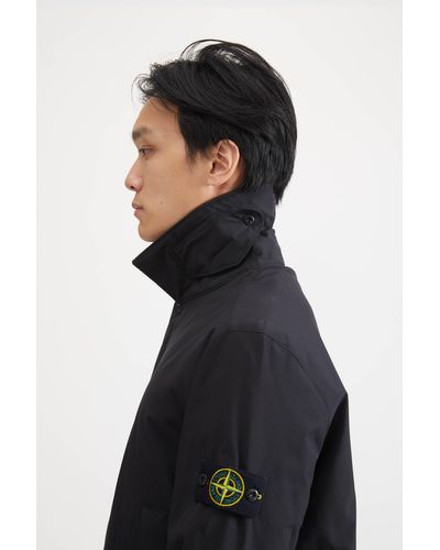 Stone Island Synthetic 41727 Soft Shell-r With Primaloft Trench Coat in  Black for Men | Lyst
