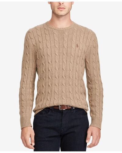 Sweatwater Mens Slim Cable Knit O-Neck Spell Color Pullover Jumper Sweaters