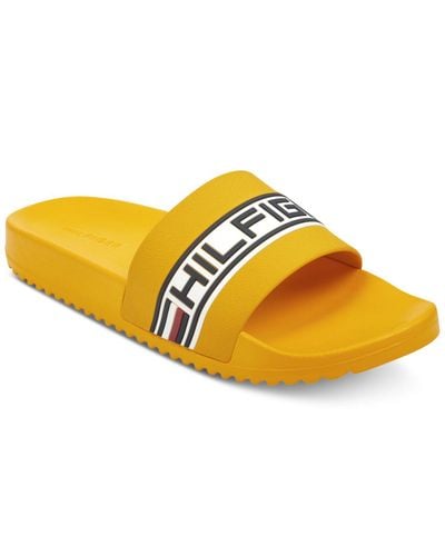 yellow slides shoes