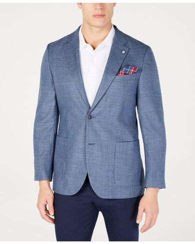 Nautica Synthetic Modern-fit Active Stretch Solid Sport Coat in Blue for Men | Lyst