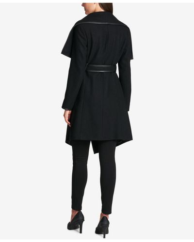 dkny wrap coat