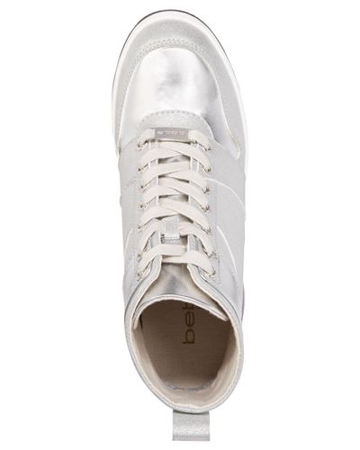 Bebe Sport Charlane Wedge Sneakers In Silver Metallic Lyst
