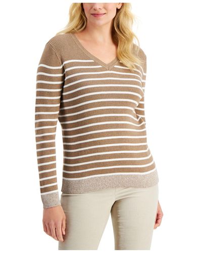 macys v neck sweaters