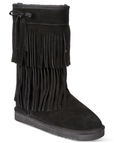 macys fringe boots