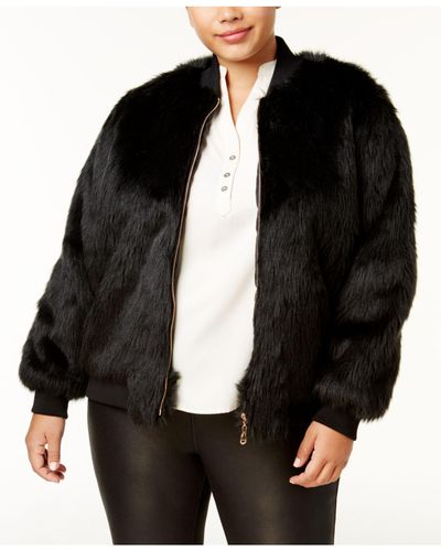 plus size bomber jacket with fur hood