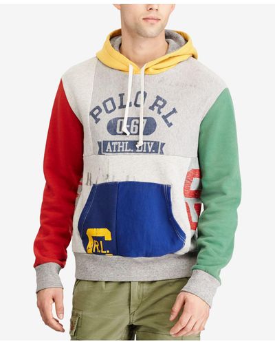 polo ralph lauren patchwork fleece jogger