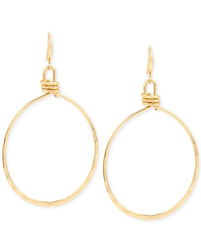 Robert Lee Morris Extra Large Gold-tone Wire Gypsy Hoop Earrings 