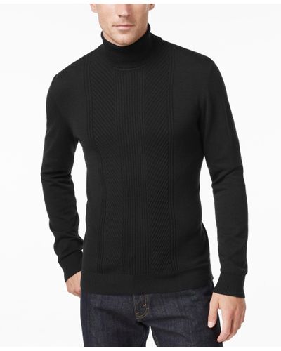 Alfani Men's Regular Fit Texture Turtleneck Sweater, Only At Macy's in ...
