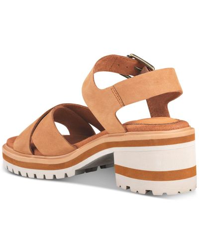 Timberland Leather Violet Marsh Cross Band Sandal in Rust (Brown) | Lyst