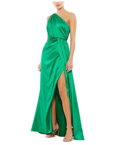 Mac Duggal Synthetic One-shoulder Gown in Emerald (Green) - Lyst