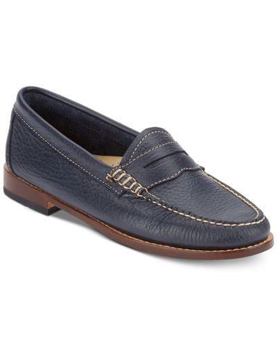 G.H. Bass & Co. Leather Women's Weejuns Whitney Penny Loafers in Navy ...