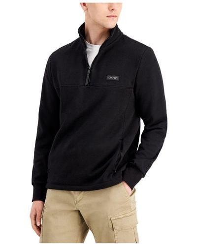 black quarter zip hoodie