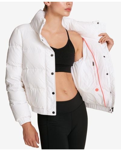 dkny white puffer coat