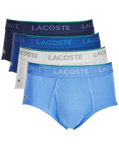 Lacoste 4-pack Brief Suprima Cotton Underwear in Blue for Men - Lyst
