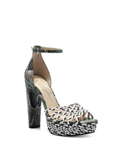 jessica simpson white platform heels