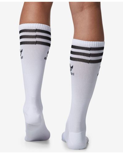 adidas Synthetic Originals Climalite® Roller Knee Socks in White/Black ( White) for Men - Lyst
