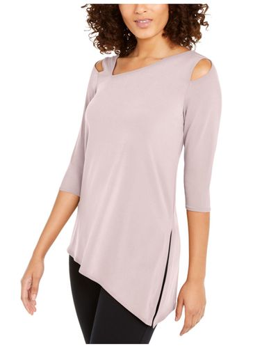 Alfani Synthetic Cold-shoulder Asymmetrical Top, Created For Macy's in ...