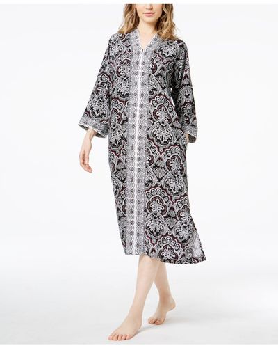 Charter Club Printed Woven Caftan in ...