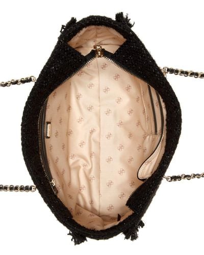 guess cessily tweed tote