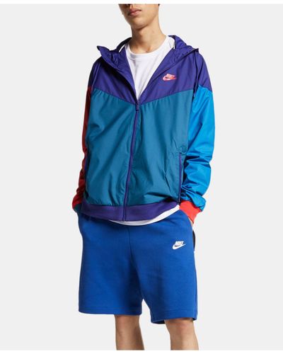 blue tech fleece shorts