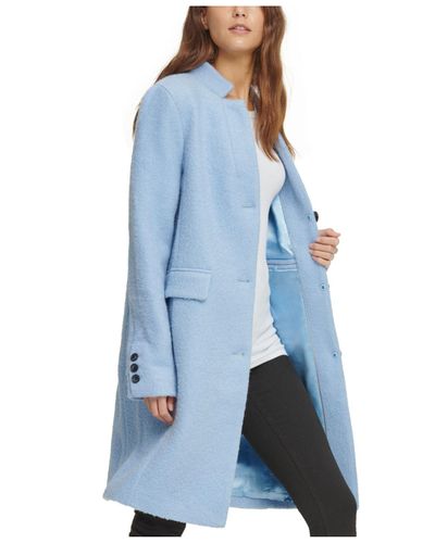 dkny stand collar coat