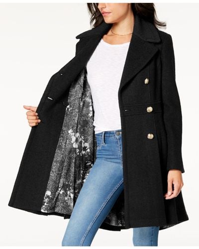 guess double breasted peacoat