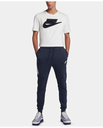 nike hybrid crew joggers blue