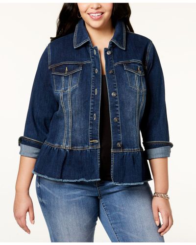 macys plus size jean jacket