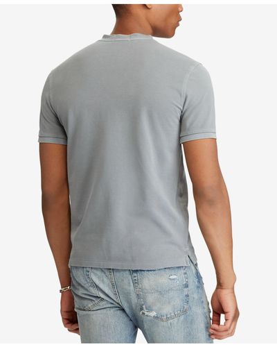 polo featherweight mesh henley