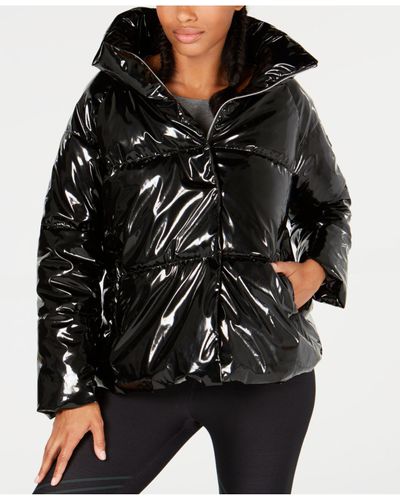 Calvin Klein Synthetic Performance Shiny Puffer Jacket in Black | Lyst