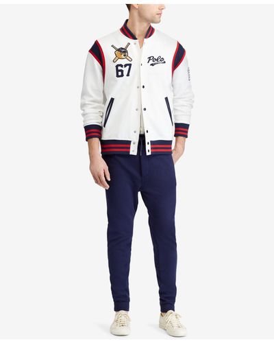 Polo Ralph Lauren Felt Polo Bear Baseball Jacket, Created For Macy's in  White for Men - Lyst