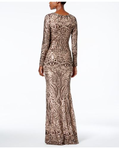 bronze sequin gown