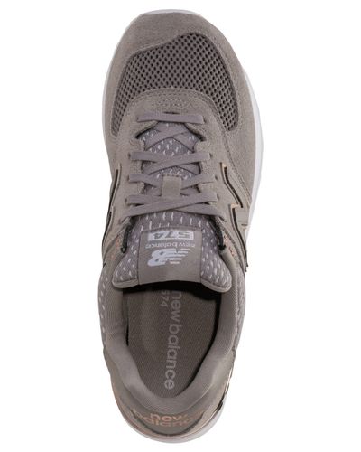 grey new balance with rose gold