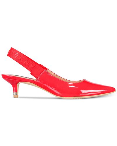DKNY Leather Doris Slingback Pumps, Created For Macy's in Red - Lyst