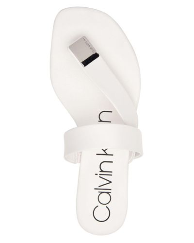 calvin klein saurin flat sandals