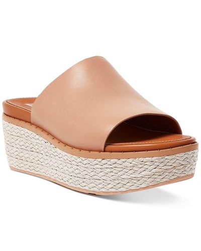 Cheap Fitflop Wedge Sandals Online Philippines - Grey Eloise Espadrille Leather Wedge Slides Womens