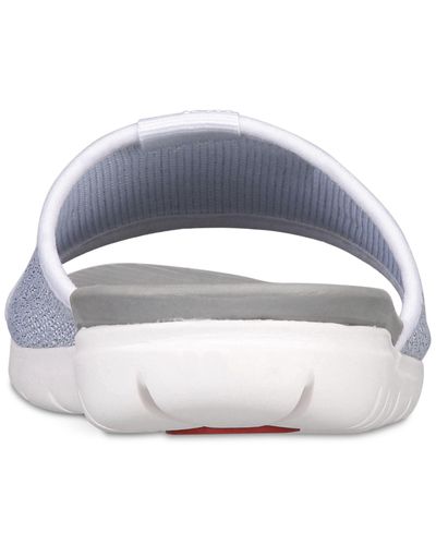 Fitflop Uberknit Slide Sandal in Grey (White) - Lyst