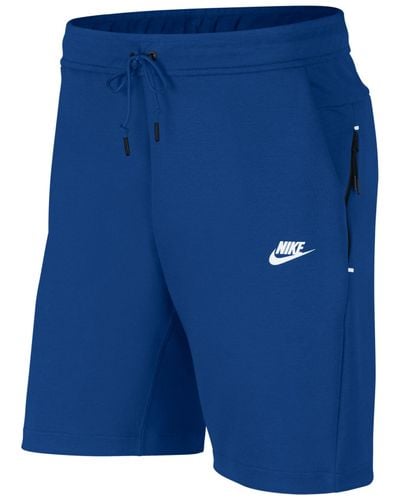 blue tech fleece shorts