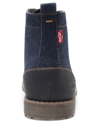 denim levi boots